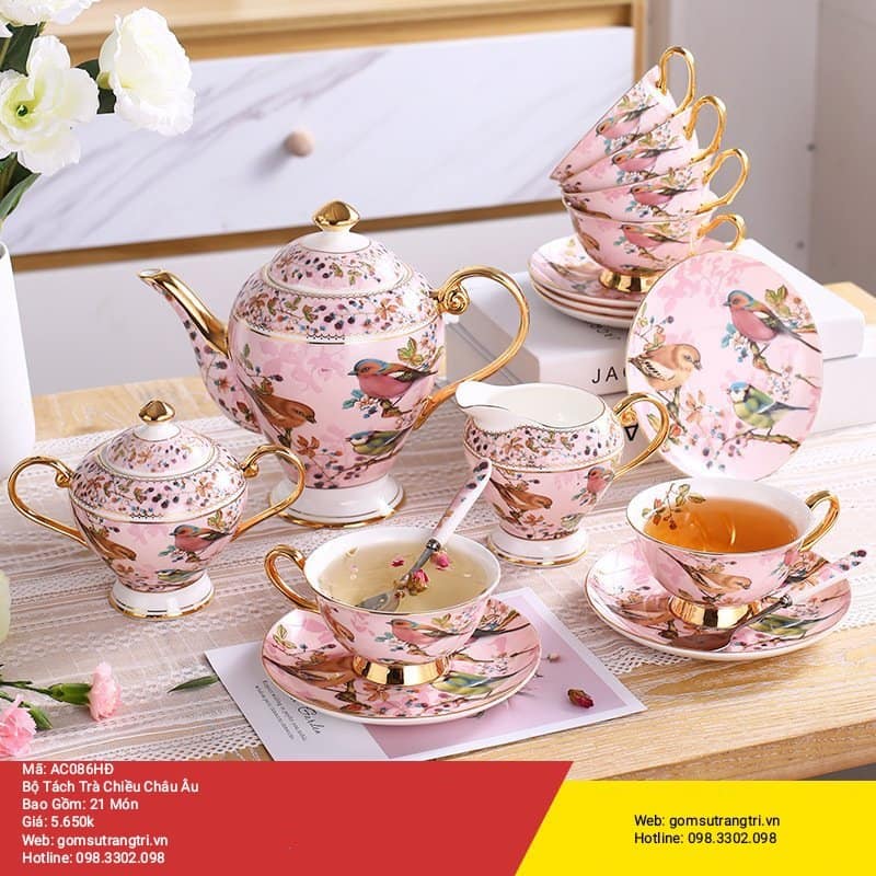 BỘ TÁCH TRÀ CHIỀU CHÂU ÂU